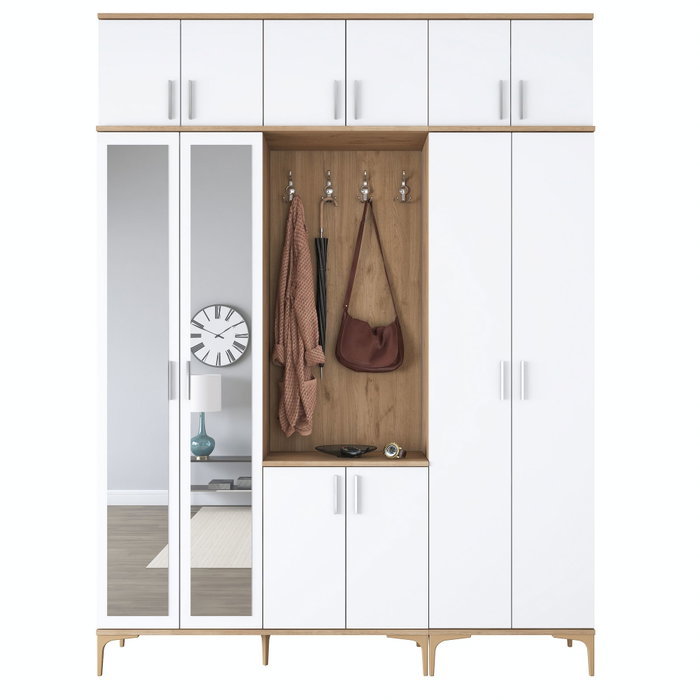 Hanah Home Soporte de Entrada EA157 - 4501 Nogal y Blanco